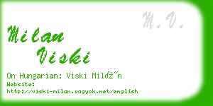 milan viski business card